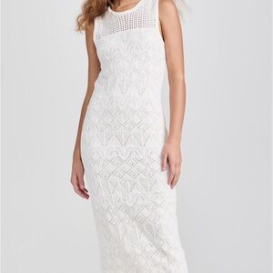Z Supply White Crochet Maxi Dress NWT Boho Sz Large